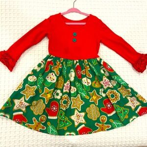 Eleanor Rose Adorable Christmas Gingerbread Cookie dress! All-time Fav! Sz. 5-6